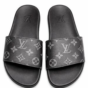 Black Monogram  Slides | Size 43 | Men 10-10.5 / Women 11.5-12